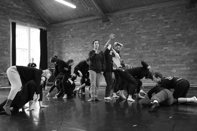 Yellow Wheel dancers in rehearsal. Photo: JB Knibbs.